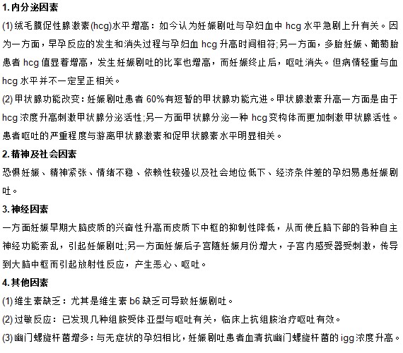 造成妊娠嘔吐的四大原因有哪些？