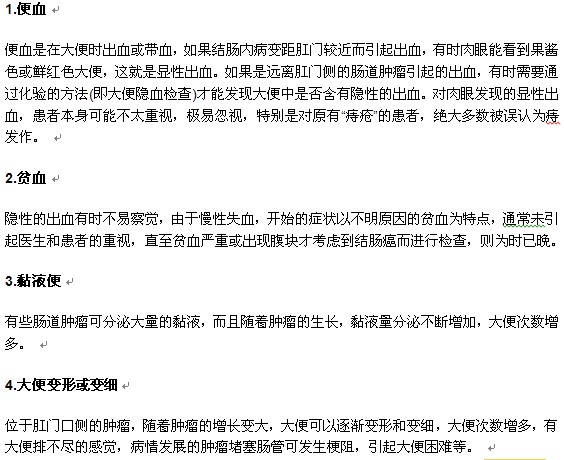 結腸癌到底會存在哪些癥狀表現(xiàn)？