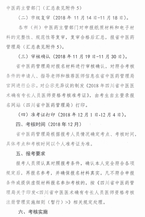 四川綿陽2018中醫(yī)醫(yī)術(shù)確有專長(zhǎng)醫(yī)師資格考核報(bào)名時(shí)間