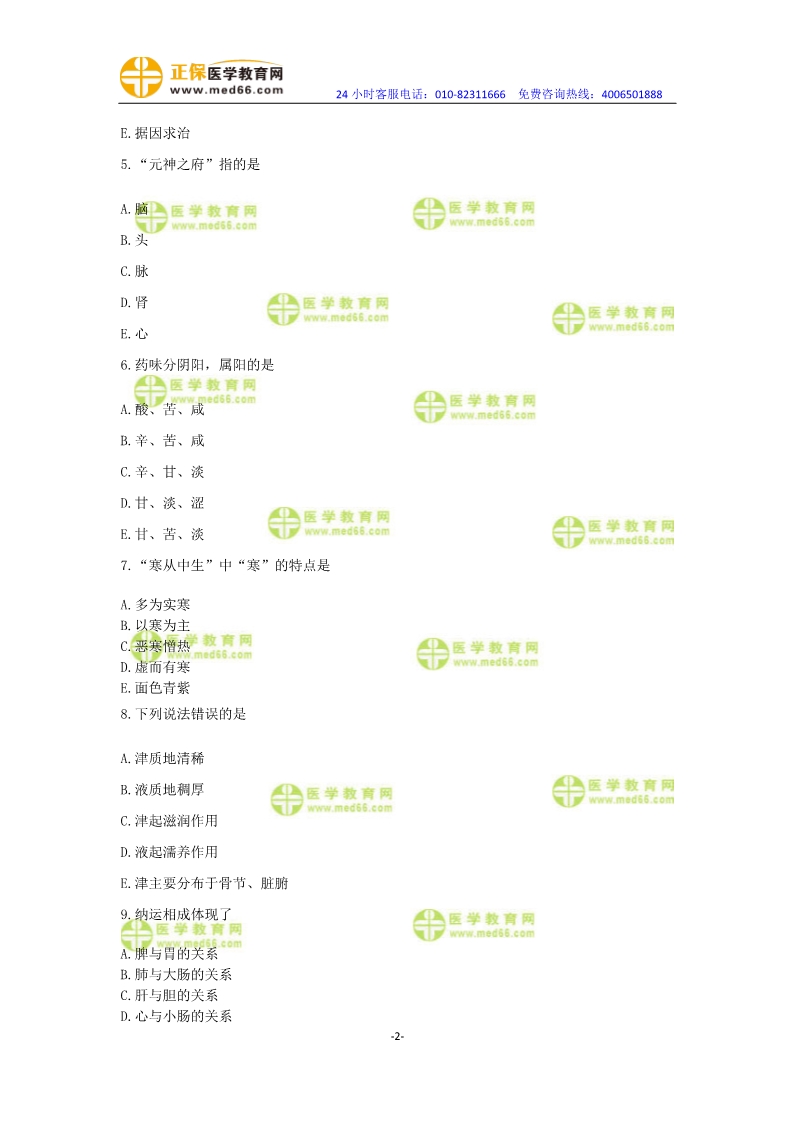2019年中醫(yī)執(zhí)業(yè)醫(yī)師二試模考測(cè)評(píng)試卷