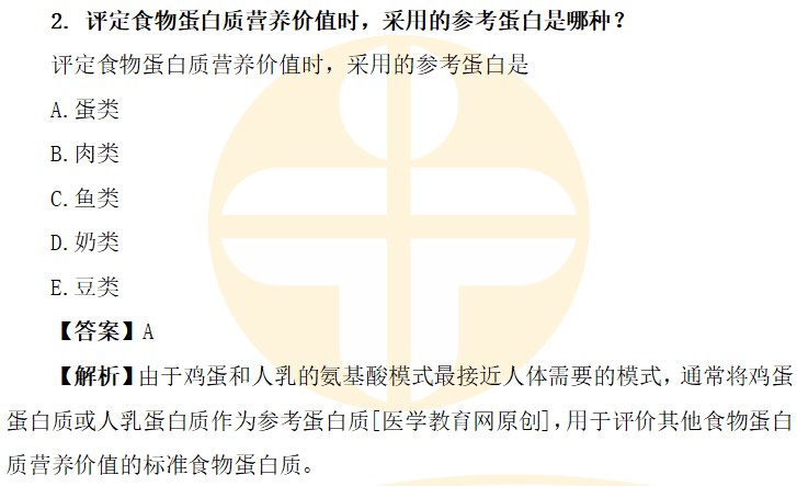 評(píng)定食物蛋白質(zhì)營(yíng)養(yǎng)價(jià)值時(shí)，采用的參考蛋白是哪種？