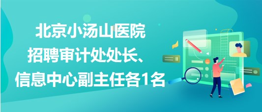 北京小湯山醫(yī)院2023年招聘審計(jì)處處長(zhǎng)、信息中心副主任各1名